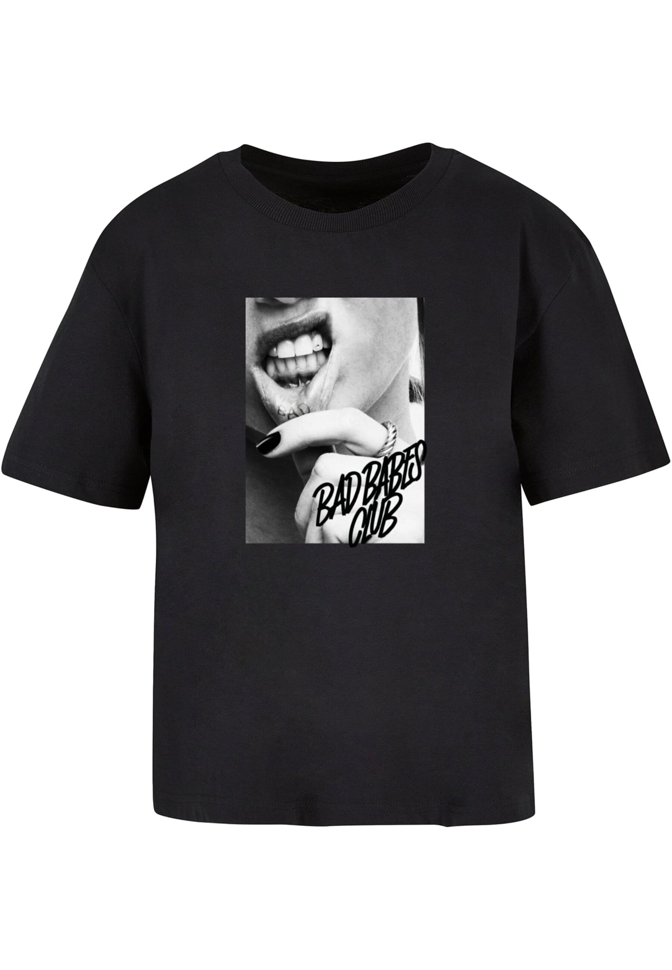 szürke / sötétszürke / fekete Mister Tee Póló 'Lip Tattoo', Termék nézet