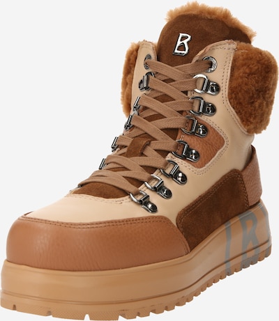 BOGNER Bottines à lacets 'ANTWERP' en crème / marron / cognac, Vue avec produit