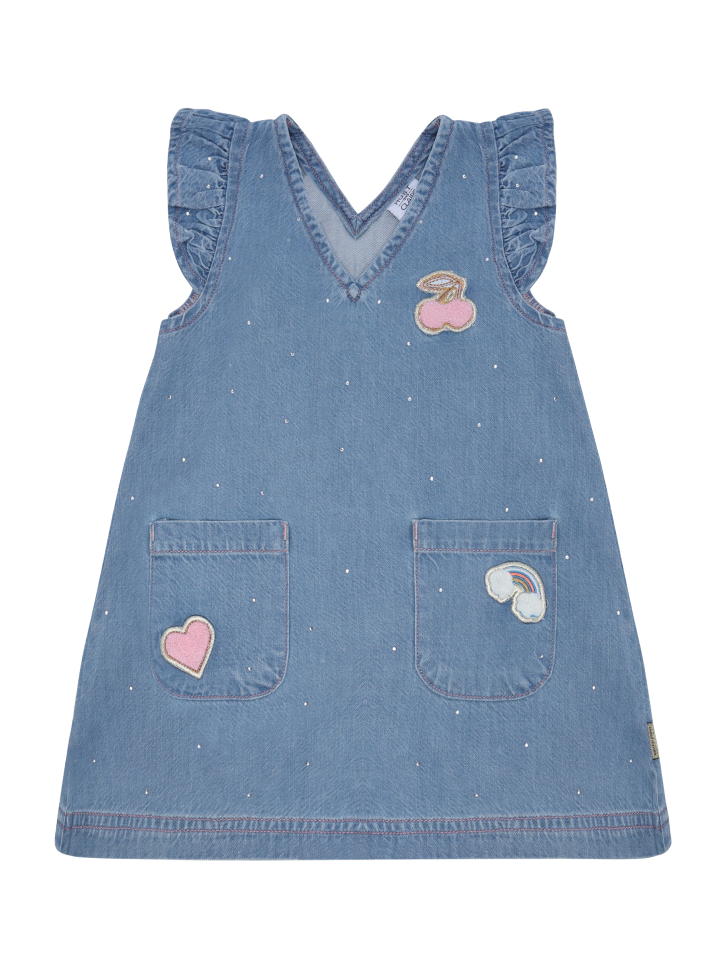 Hust & Claire Šaty 'Karoline' - modrá denim / ružová / priehľadná / biela, Produkt