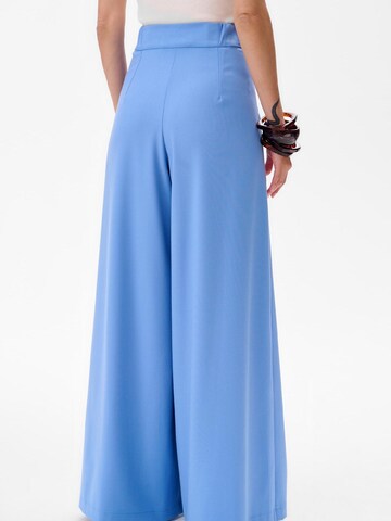 Blue Shadow Wide leg Pants in Blue