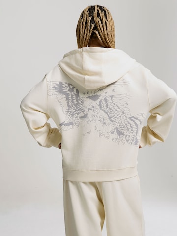 Ed Hardy Кофта на молнии 'Gothic Roses' в Бежевый