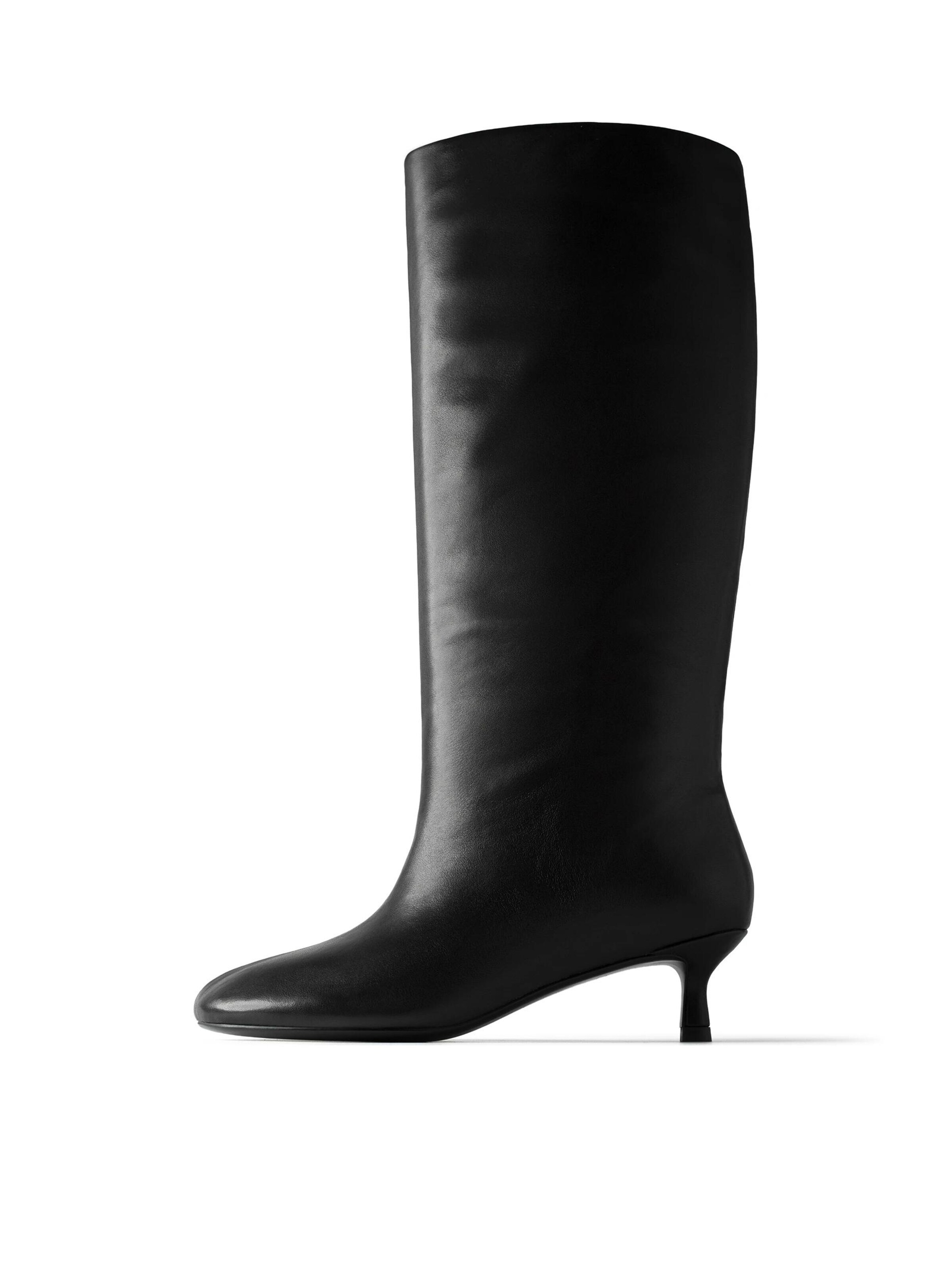 Botine 'DANCING WITH SHADOWS' de la L37 HANDMADE SHOES pe negru: față