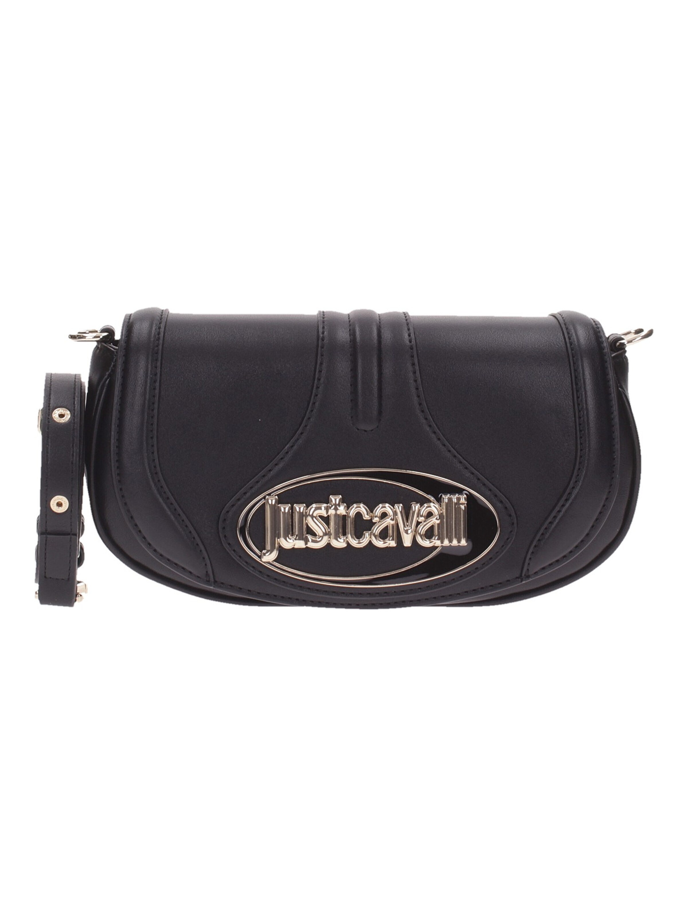 Borsa a tracolla 'Iconic Snakes' di Just Cavalli in nero: frontale