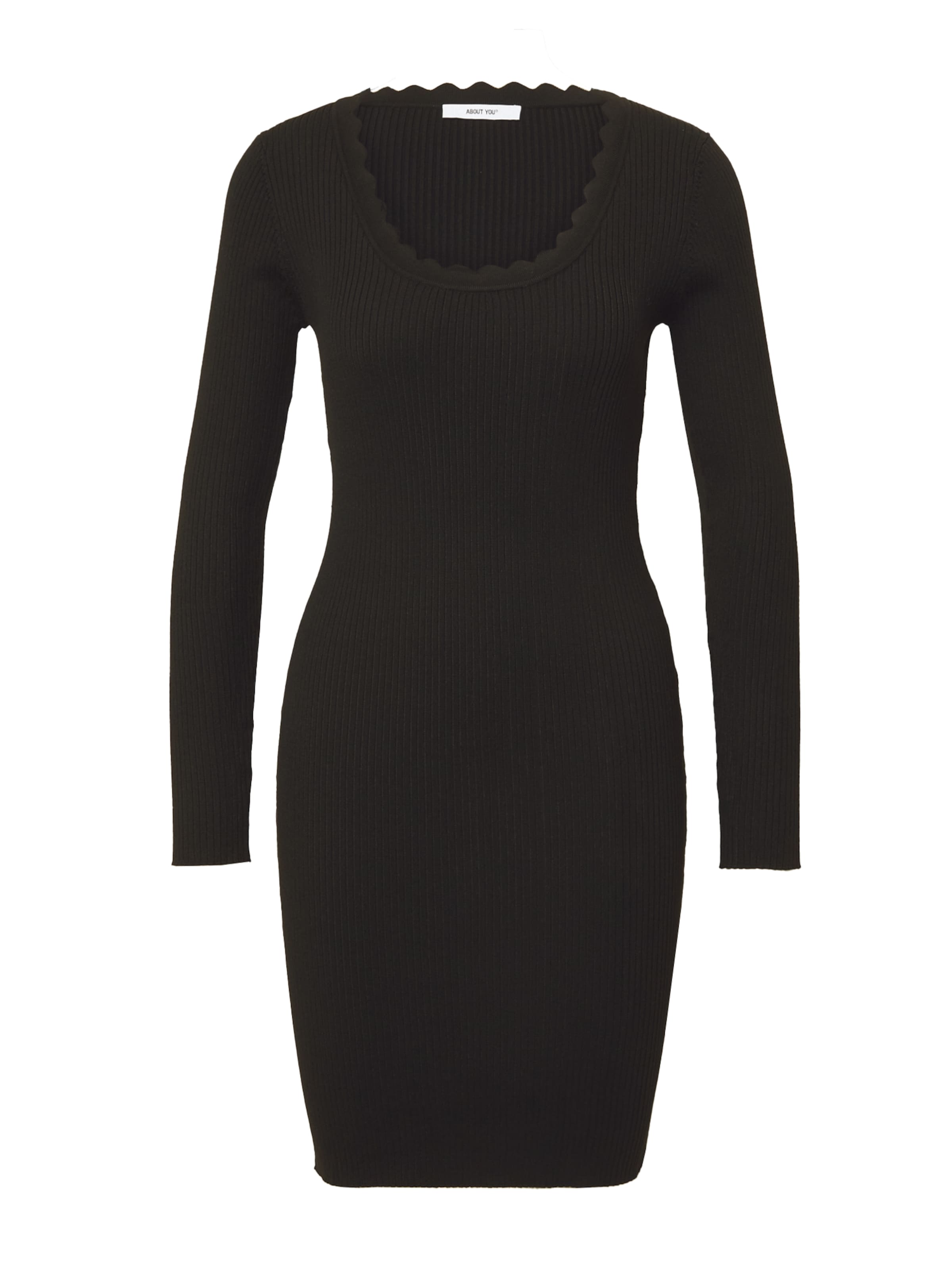 ABOUT YOU Knitted dress 'Jascha' in Black: front