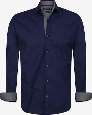 Sir Raymond Tailor Regular fit Button Up Shirt 'Lima' in Blue: front