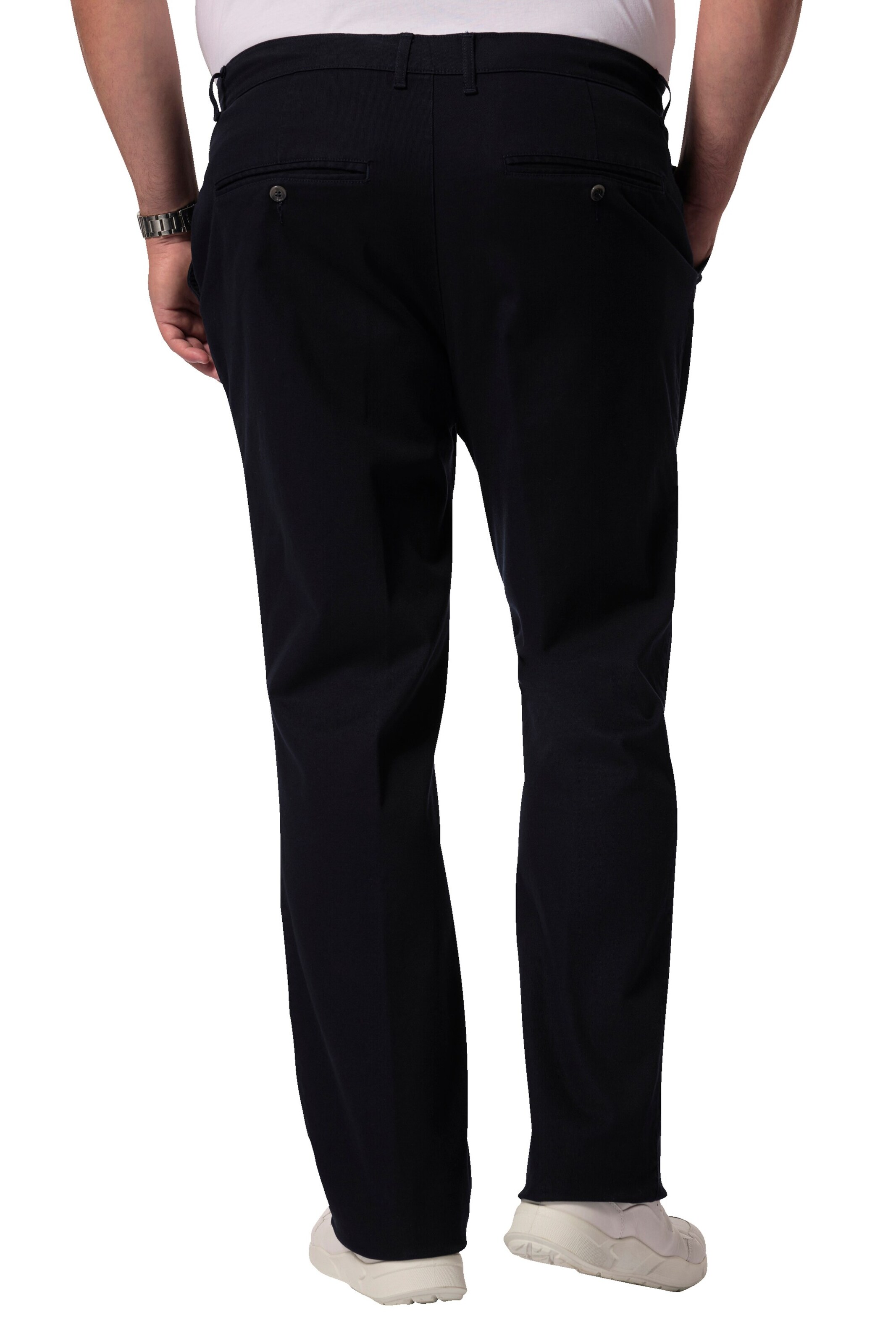 Men Plus Regular Chino Pants in Black