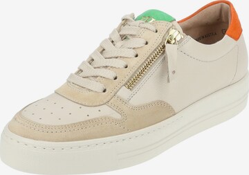 Baskets basses Paul Green en beige : devant