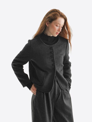 TorWeit Knit Cardigan 'Wool-Blend Coat Short' in Black