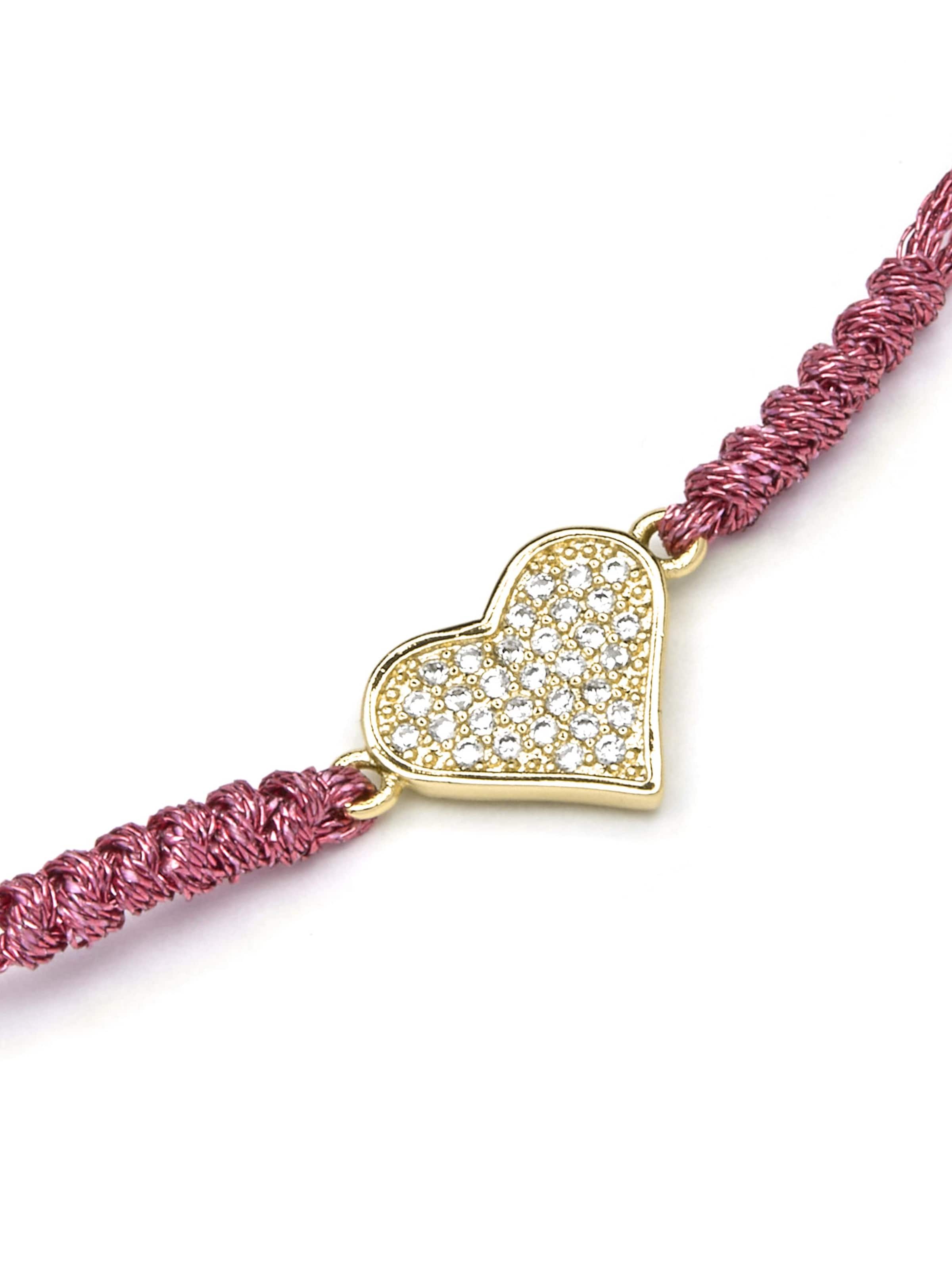 Luxenter Bracelet 'Heart' in Pink