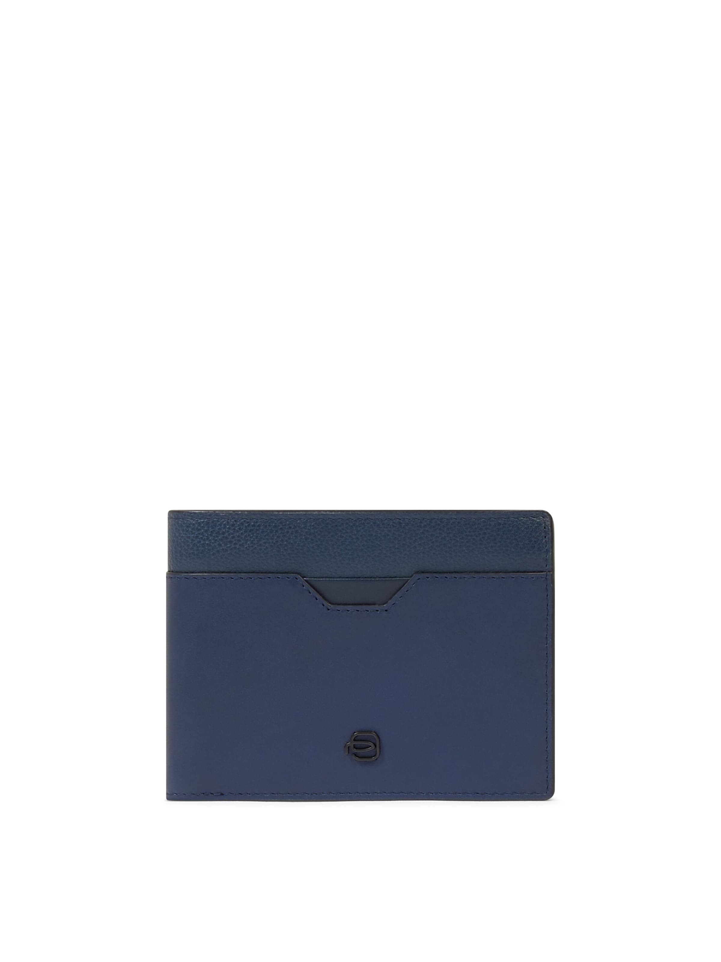 Piquadro Portemonnee in Blauw: voorkant