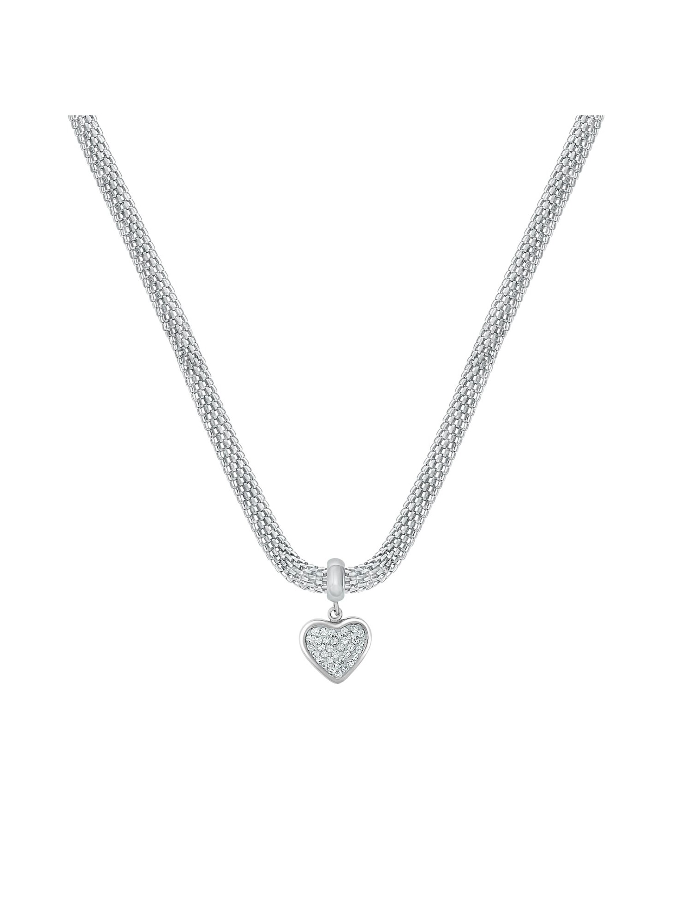 Lucardi Chaîne 'Mesh' en argent, Vue avec produit