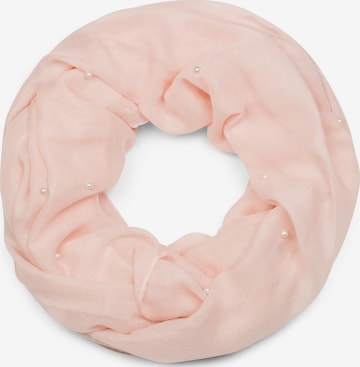 styleBREAKER Schlauchschal 'Loop Schal mit Perlen Applikation' in Pink: Vorderseite
