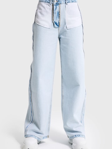 Baggy Jean 'REVERSE BAGGY MID RISE JEANS' IT'S BASIC en bleu