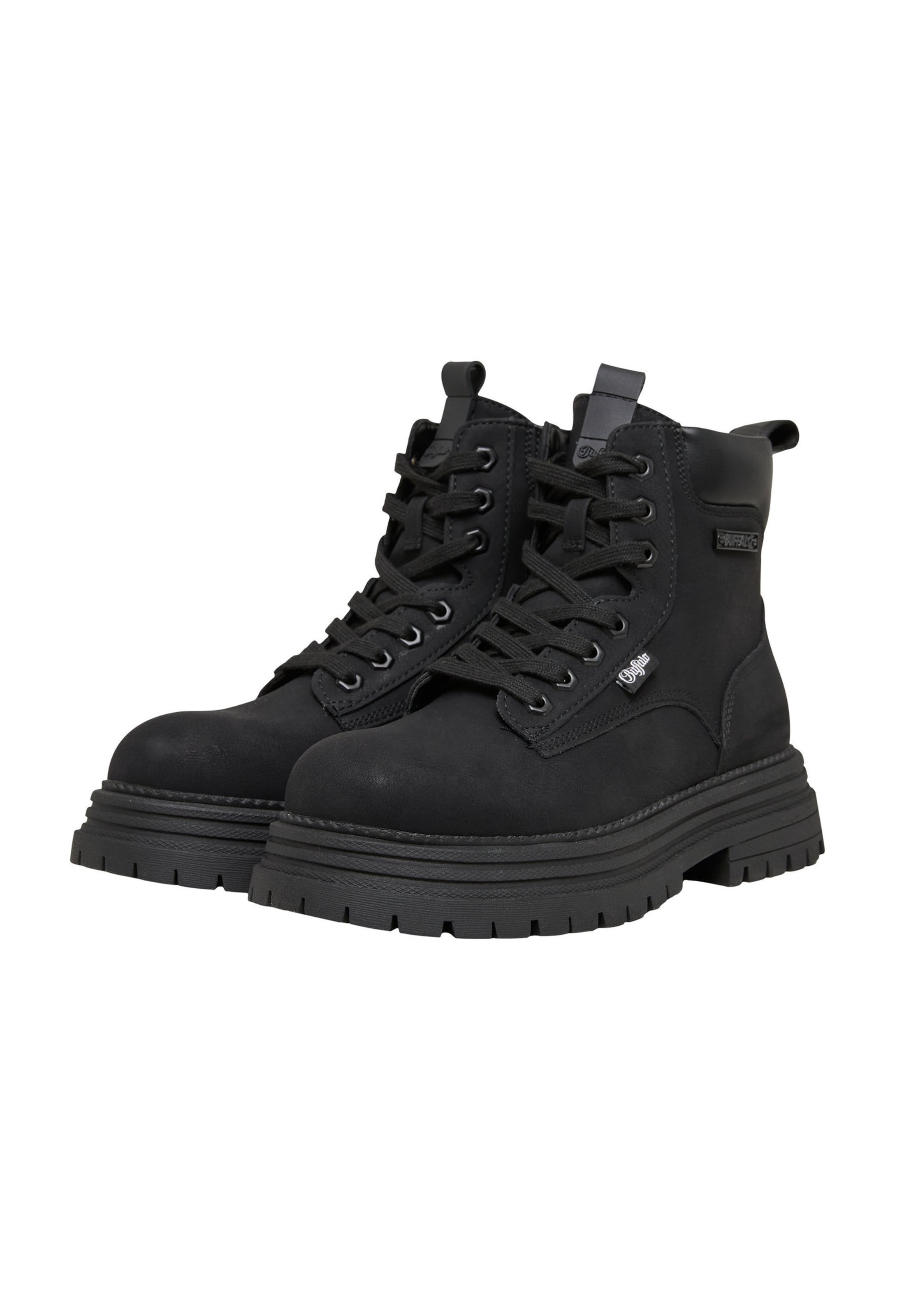 BUFFALO Schnürstiefelette 'Lennox' in Schwarz