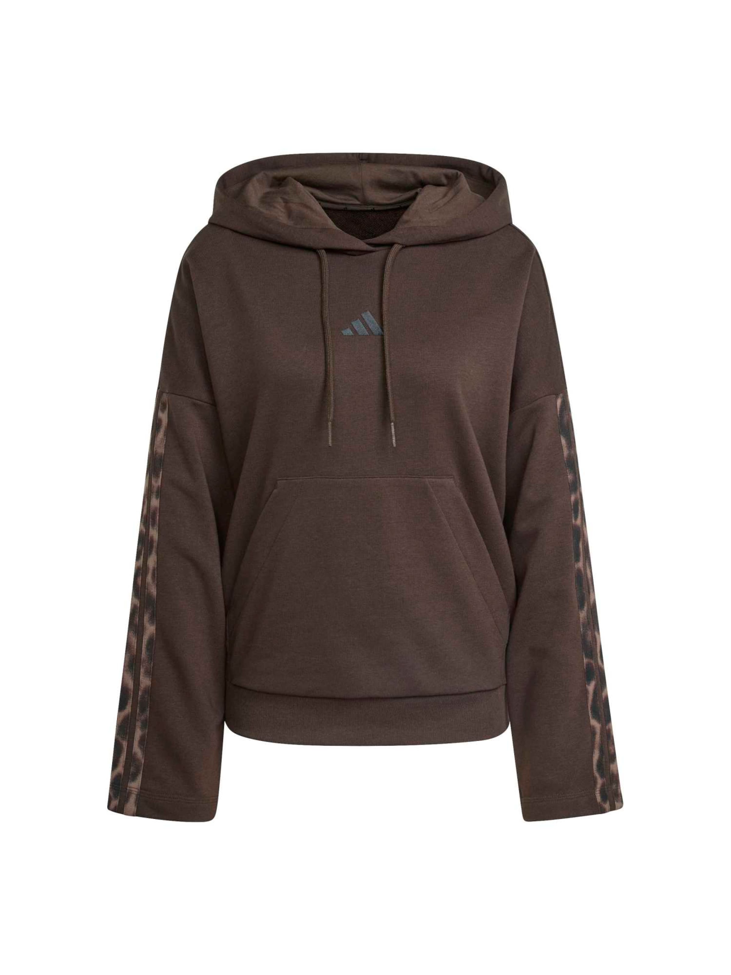 ADIDAS SPORTSWEAR Αθλητική μπλούζα φούτερ σε καφέ: μπροστά