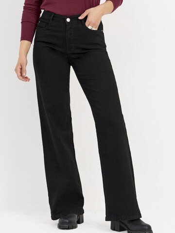 Cellbes of Sweden Wide leg Jeans in Black: front