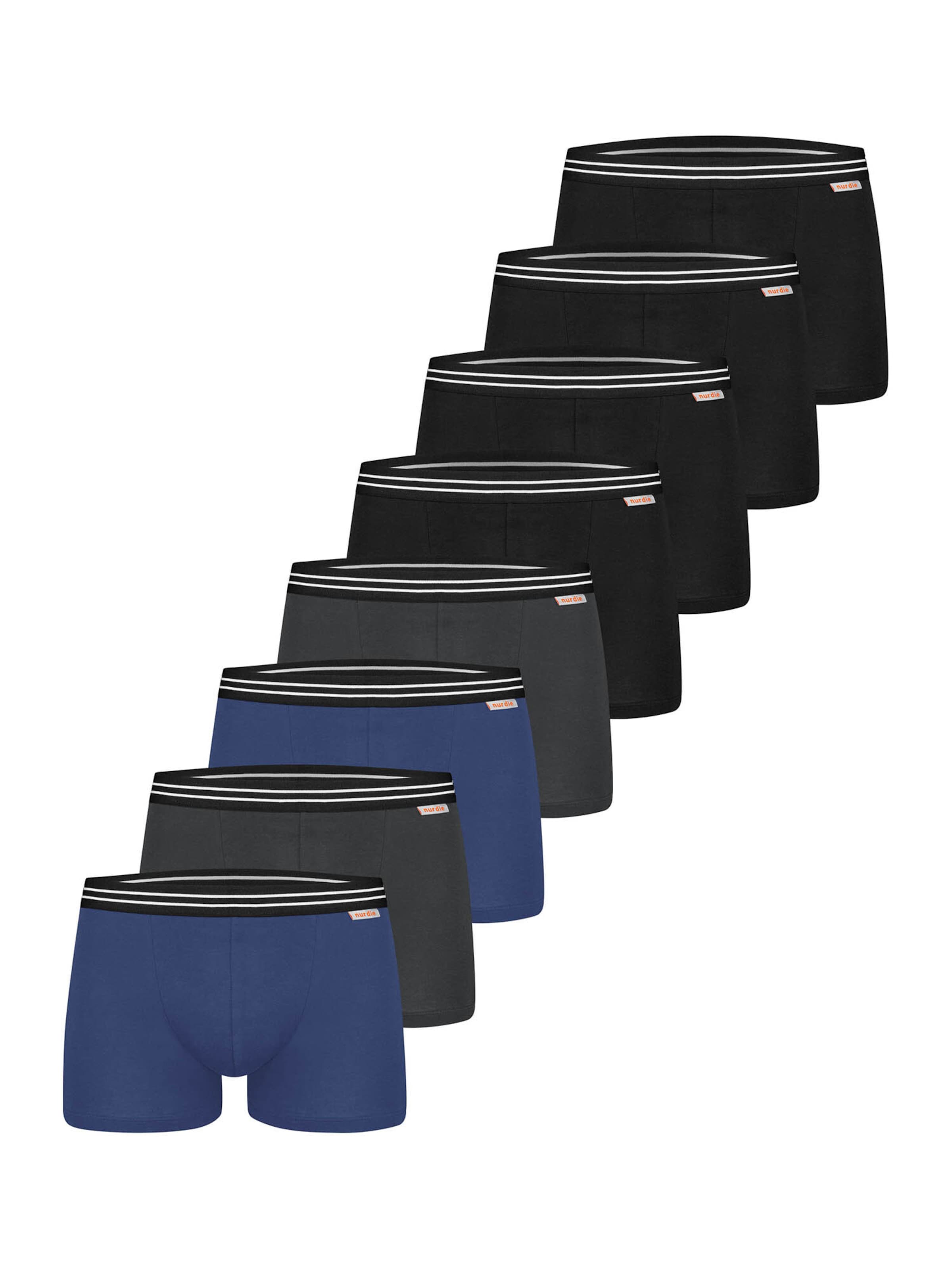 Nur Die Boxer shorts ' Cotton Stretch ' in Blue / Anthracite / Black, Item view
