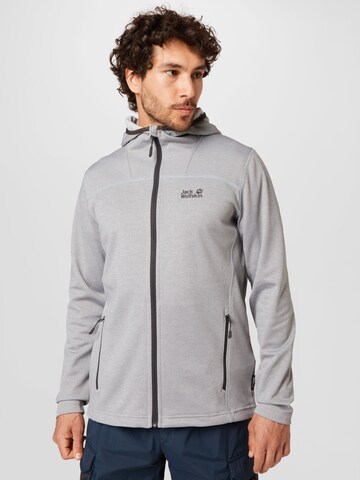 JACK WOLFSKIN Funktionsfleecejacke 'Horizon'' in Grau: predná strana