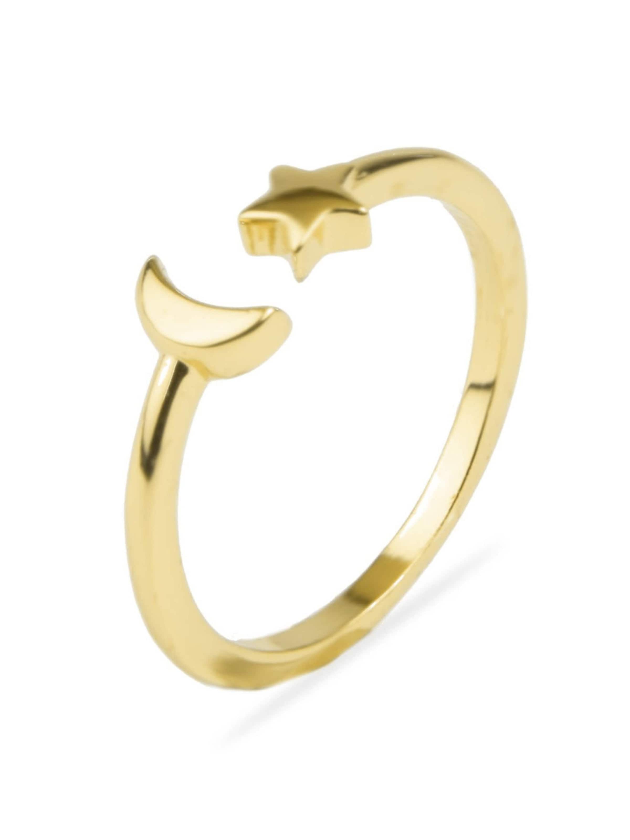 Luxenter Ring 'Onsah'‌‌‌‌‌‌‌‌‌ in Gold: Vorderseite