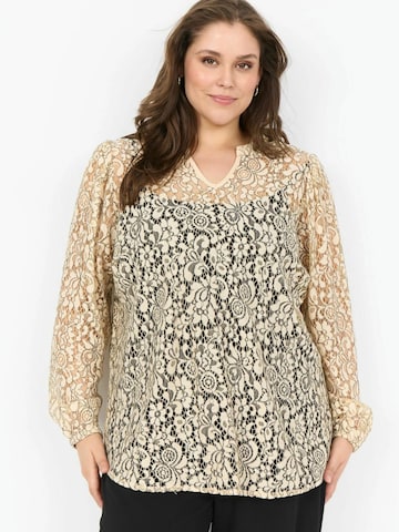 Maglietta ' WA-KILA ' di Wasabi Concept in beige: frontale