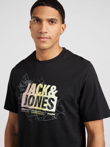 JACK & JONES T-shirt 'MAP SUMMER' i svart