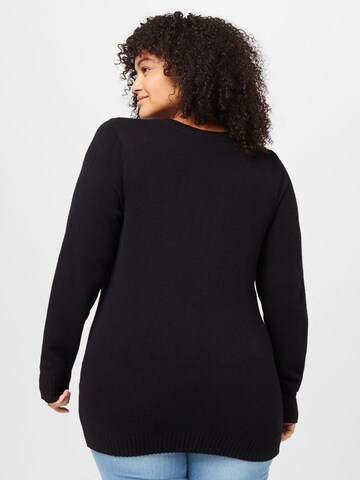 Vila Curve Sweater in Black