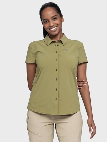 Schöffel Multifunctionele blouse ' Hiking Blouse Style Dooser WMS ' in Groen: voorkant