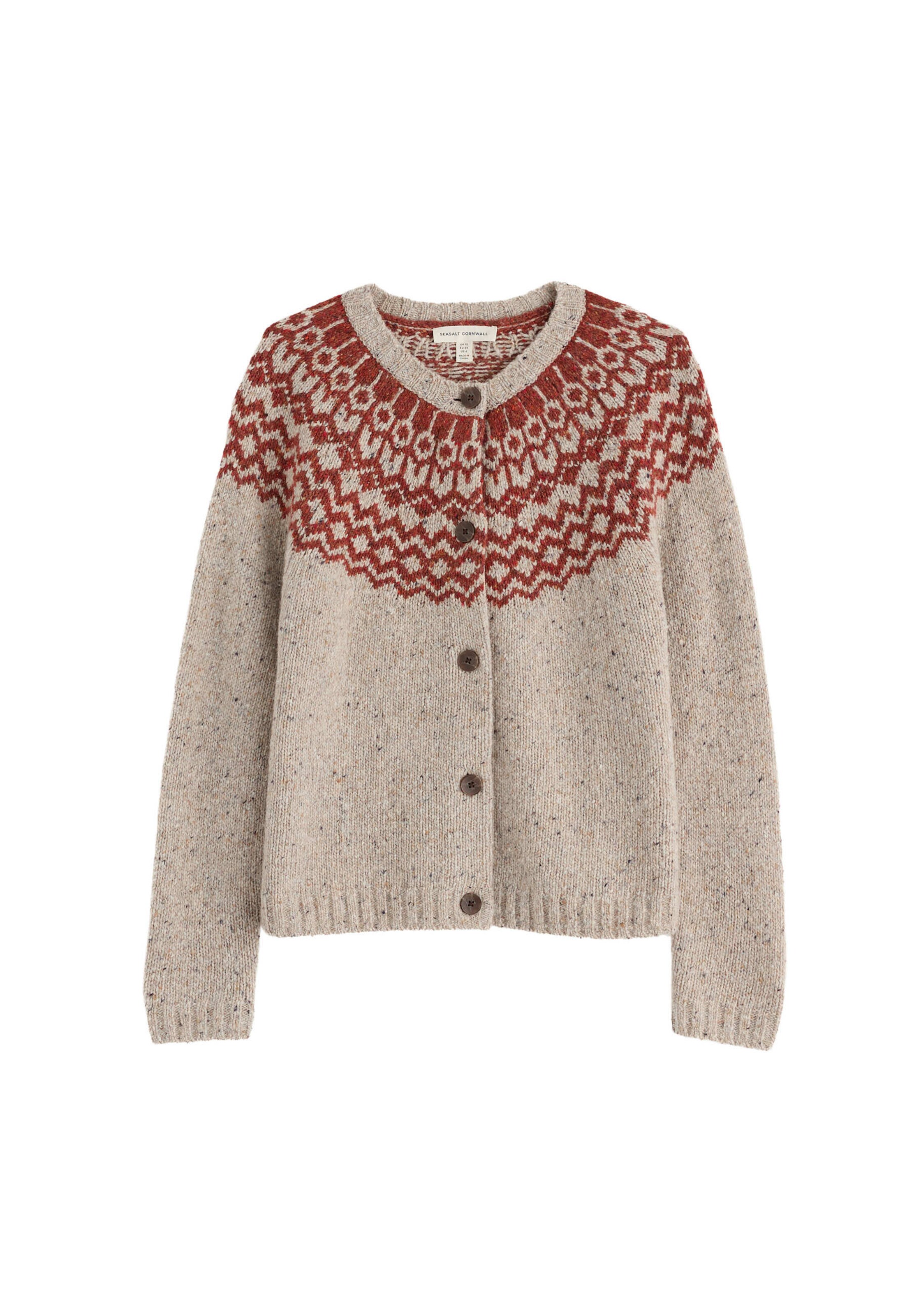Cardigan 'Port Kinnis' Seasalt Cornwall en beige : devant
