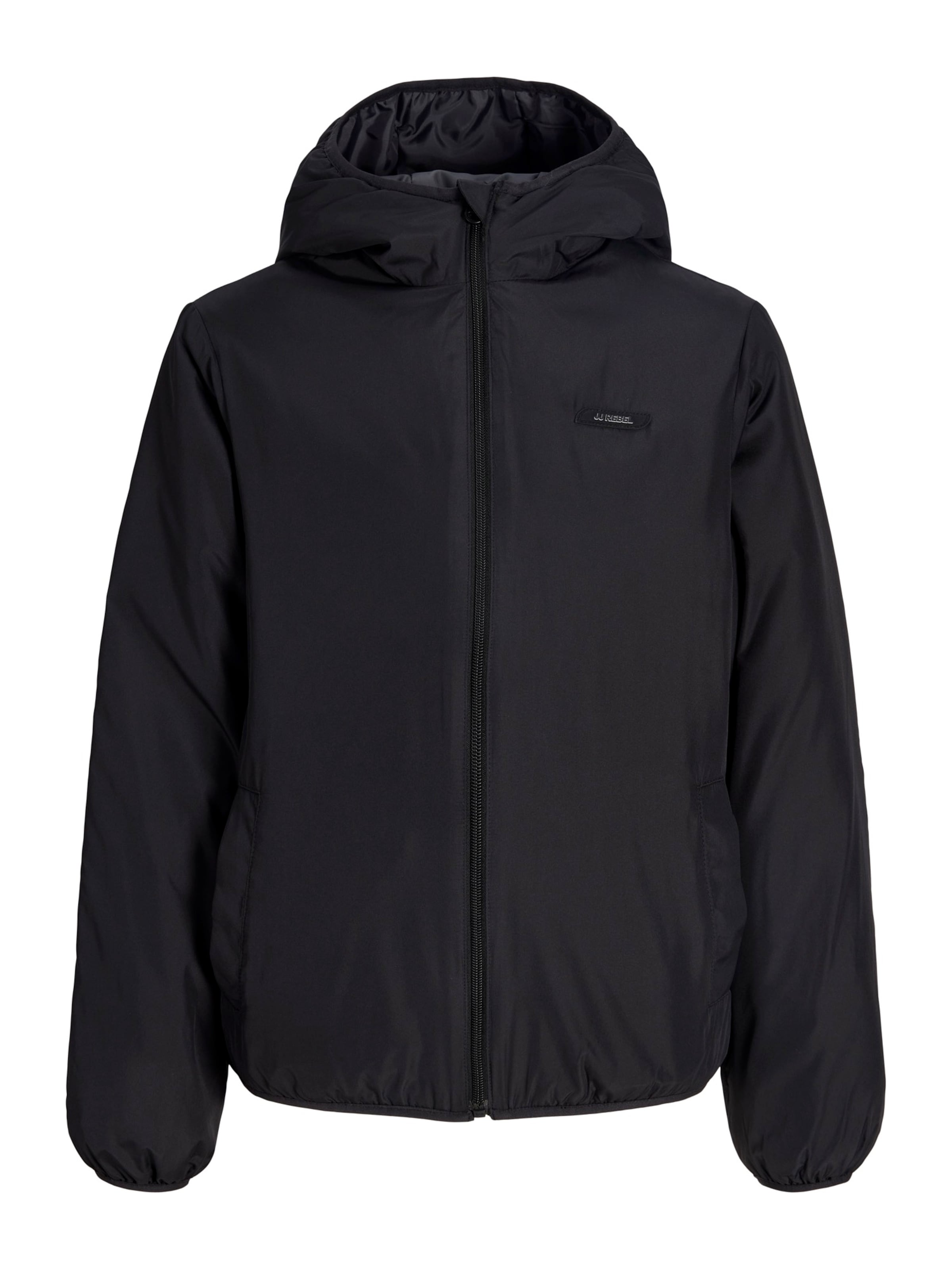 JJ Rebel - Chaqueta de entretiempo 'JREBJALO' en negro: frente