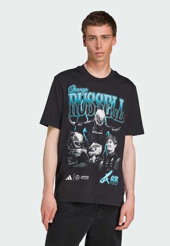 ADIDAS PERFORMANCE Performance shirt 'Mercedes - AMG Petronas Formula One Team George Russell' in Black: front
