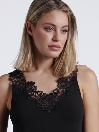 admas Top 'ADMAS Camiseta Sin Mangas Escote Guipur para Mujer' en L en negro, Vista del producto