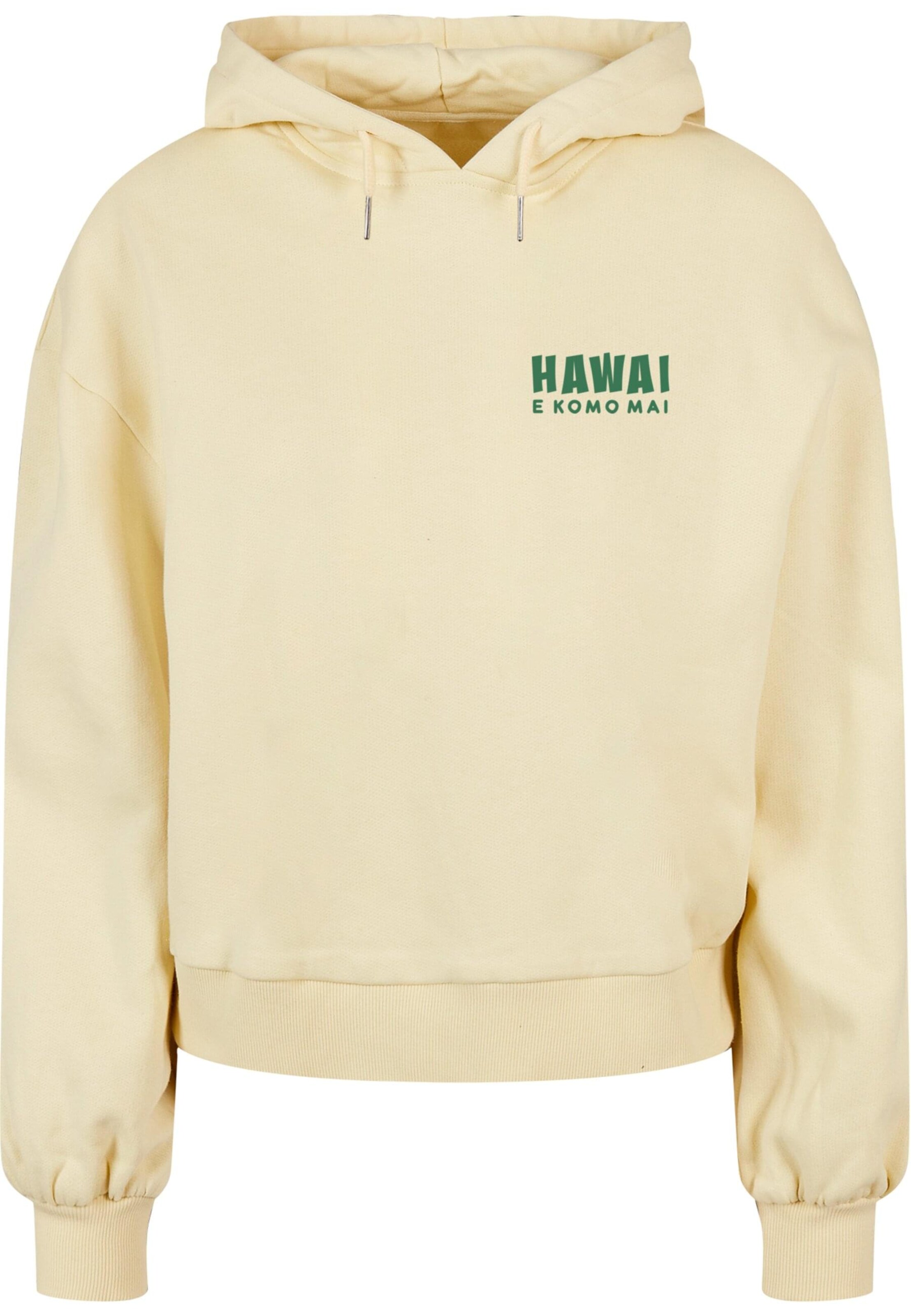 Merchcode Sweatshirt 'Hawai' in Gelb: Vorderseite