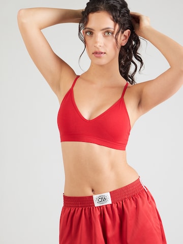 Bustier Soutien-gorge de sport 'Smooth' ICANIWILL en rouge : devant