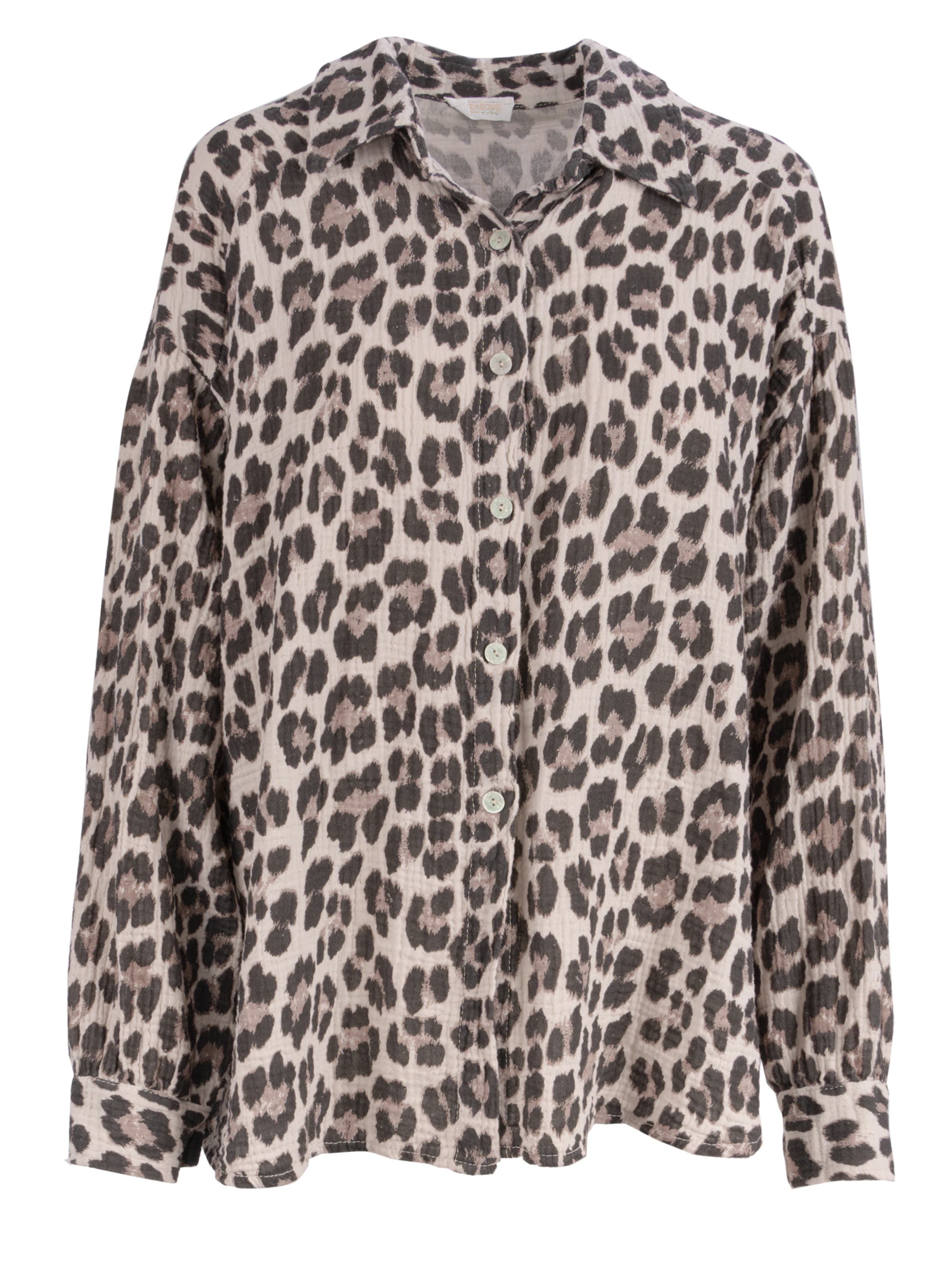 Chemisier 'Leo Queen' Seasons of April en beige : devant