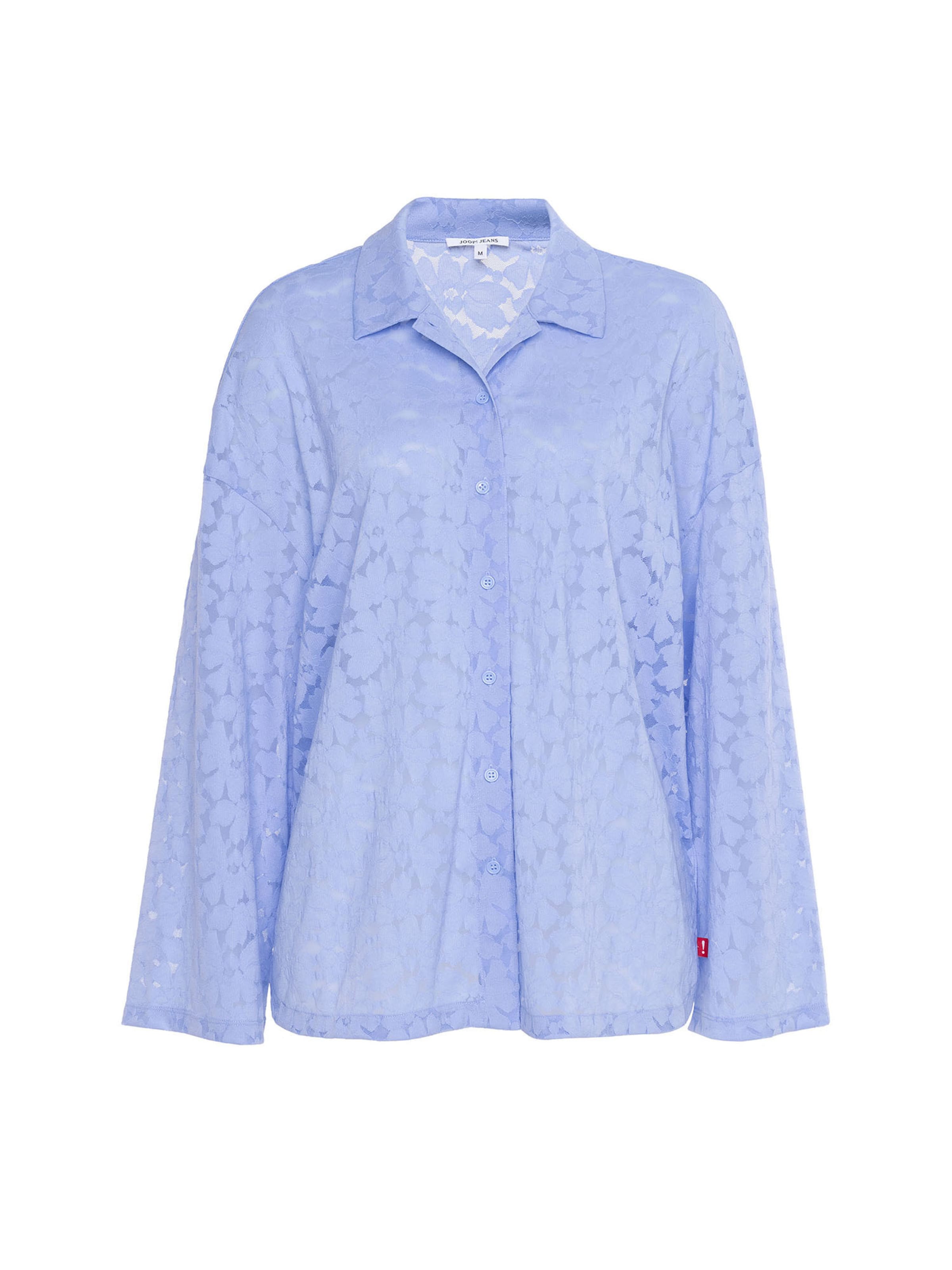 JOOP! Jeans Slaapshirt 'Allover Lace' in Blauw: voorkant