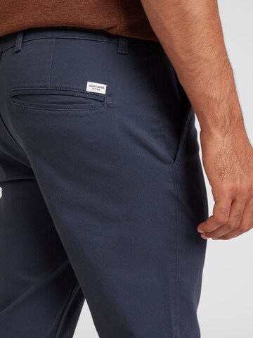 JACK & JONES Slimfit Chinosy 'JJIMarco JJDave' w kolorze niebieski