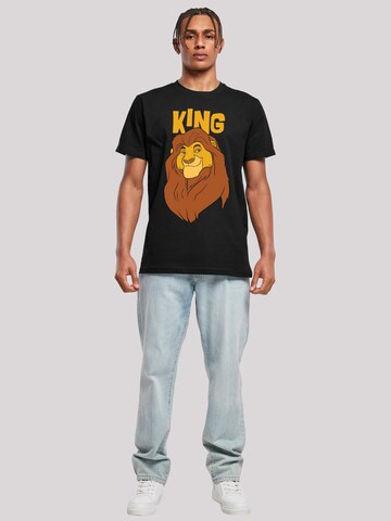 T-Shirt 'Disney The König Der Löwen Mufasa King' F4NT4STIC en noir