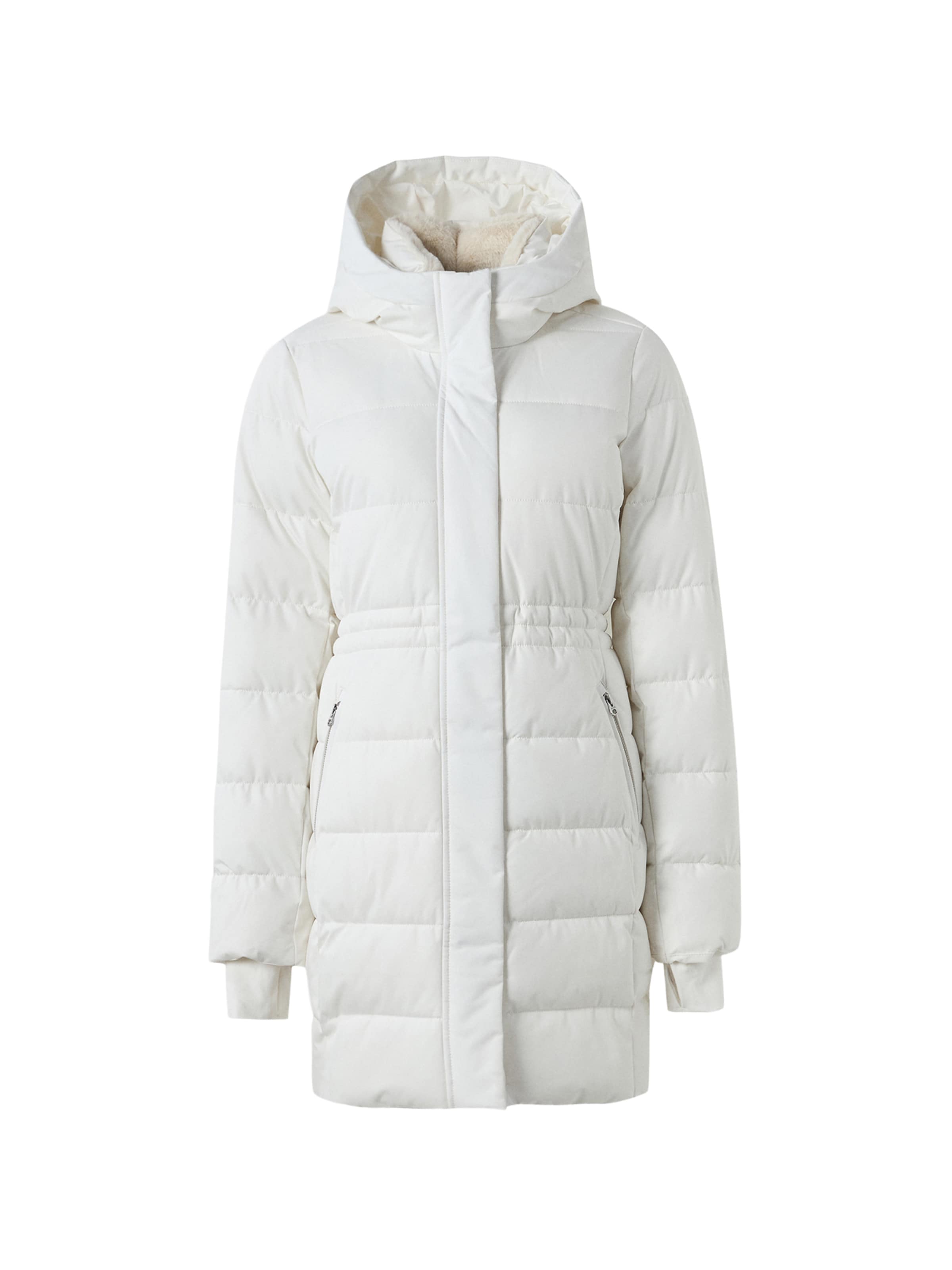HOLLISTER Зимно палто в бяло: отпред