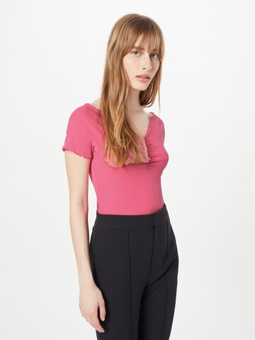 QS Shirt in Roze: voorkant