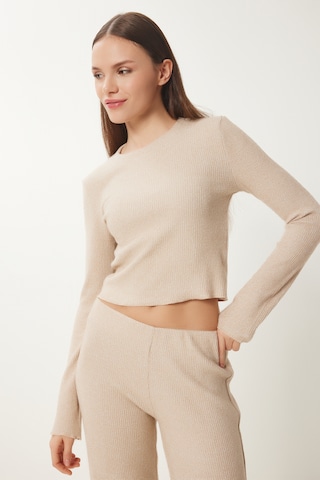 Happiness İstanbul Ταγέρ με παντελόνι σε μπεζ