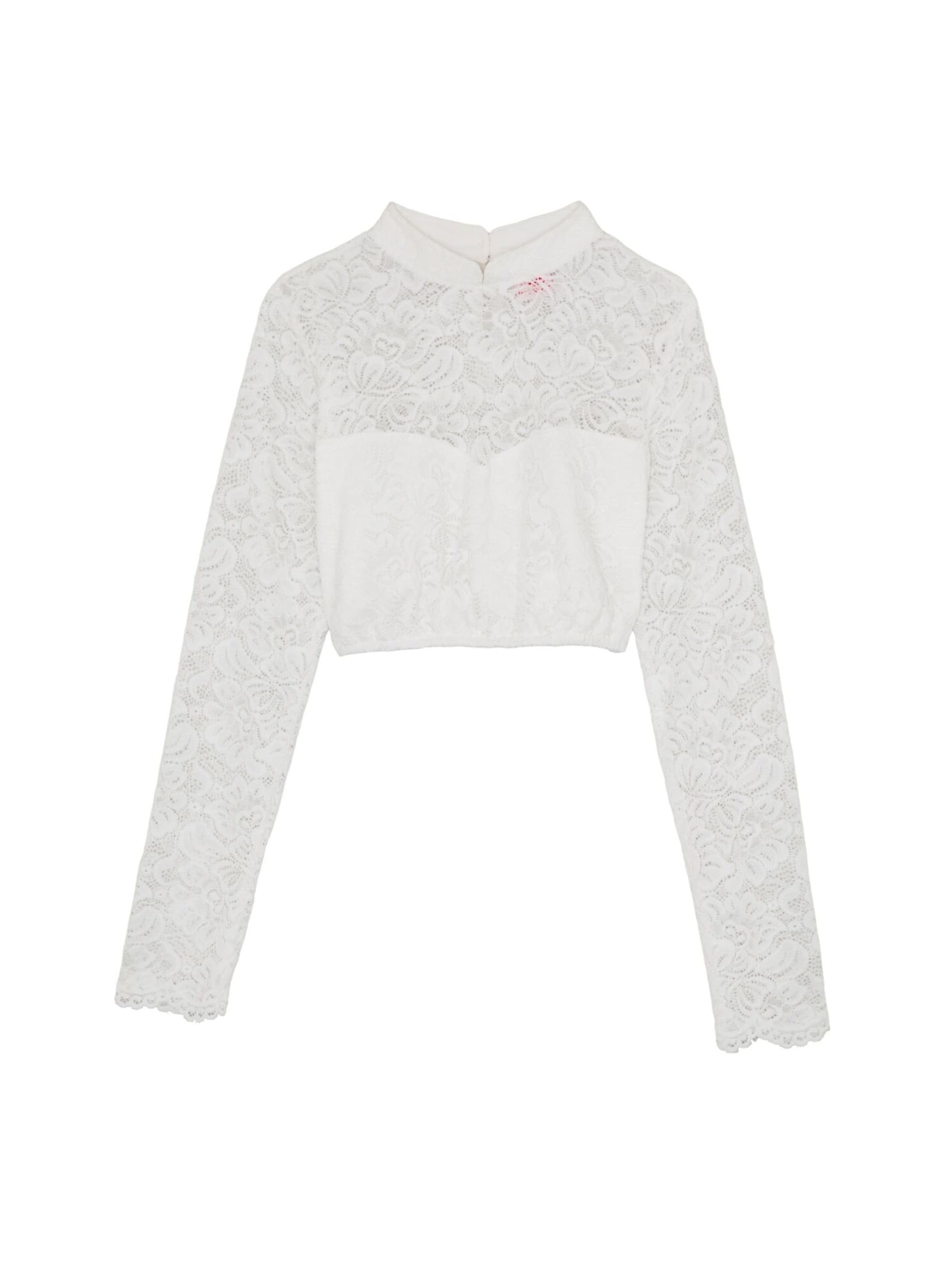 Blouse folklorique 'Andora' SPIETH & WENSKY en blanc : devant