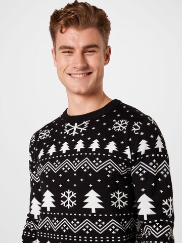 Denim Project Pullover 'X-MAS TREE' in Schwarz