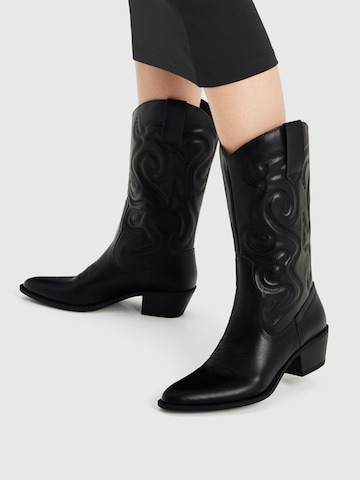 Pull&Bear Cowboy Boots in Black