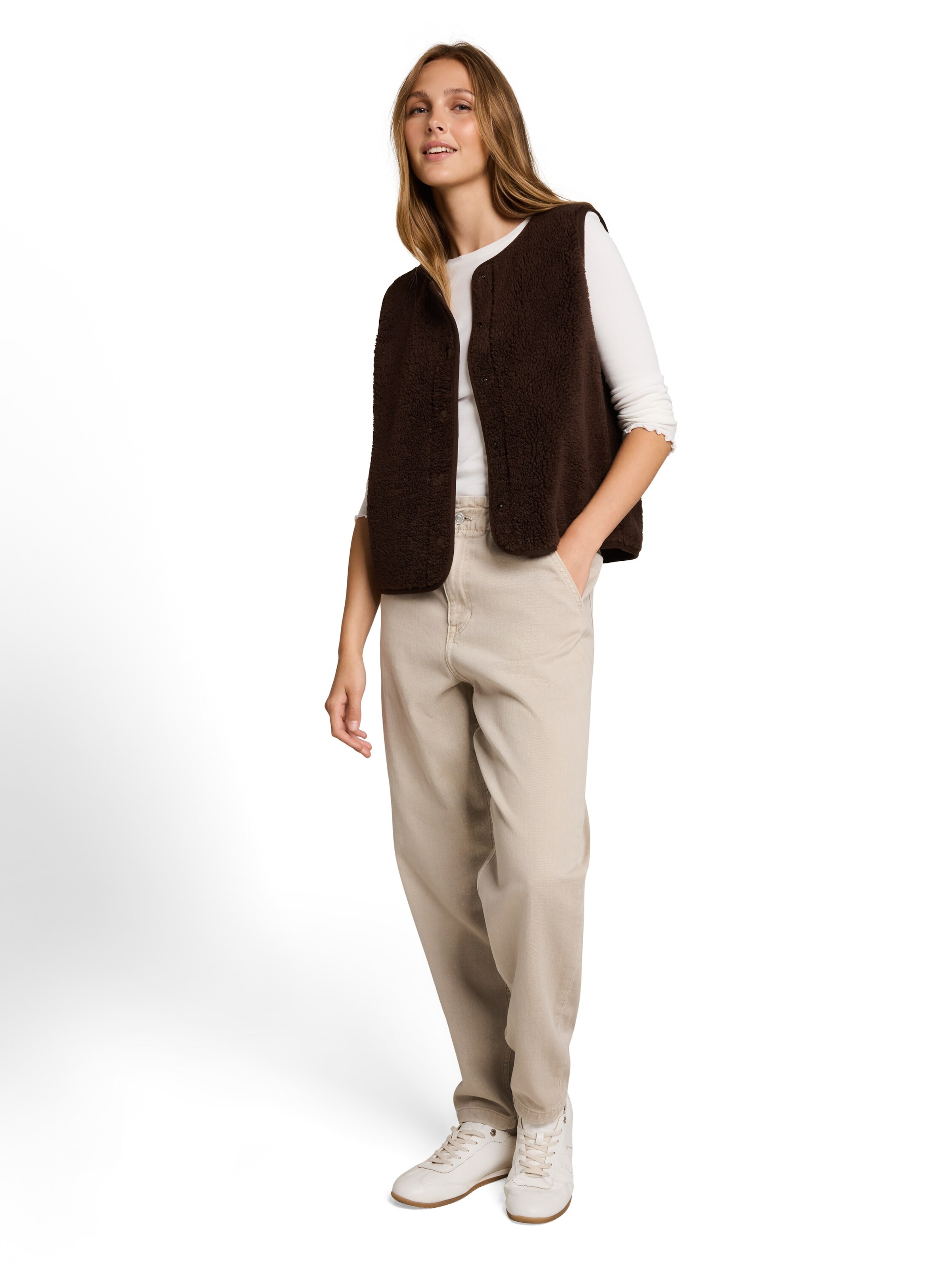 TOM TAILOR DENIM Weste in Braun