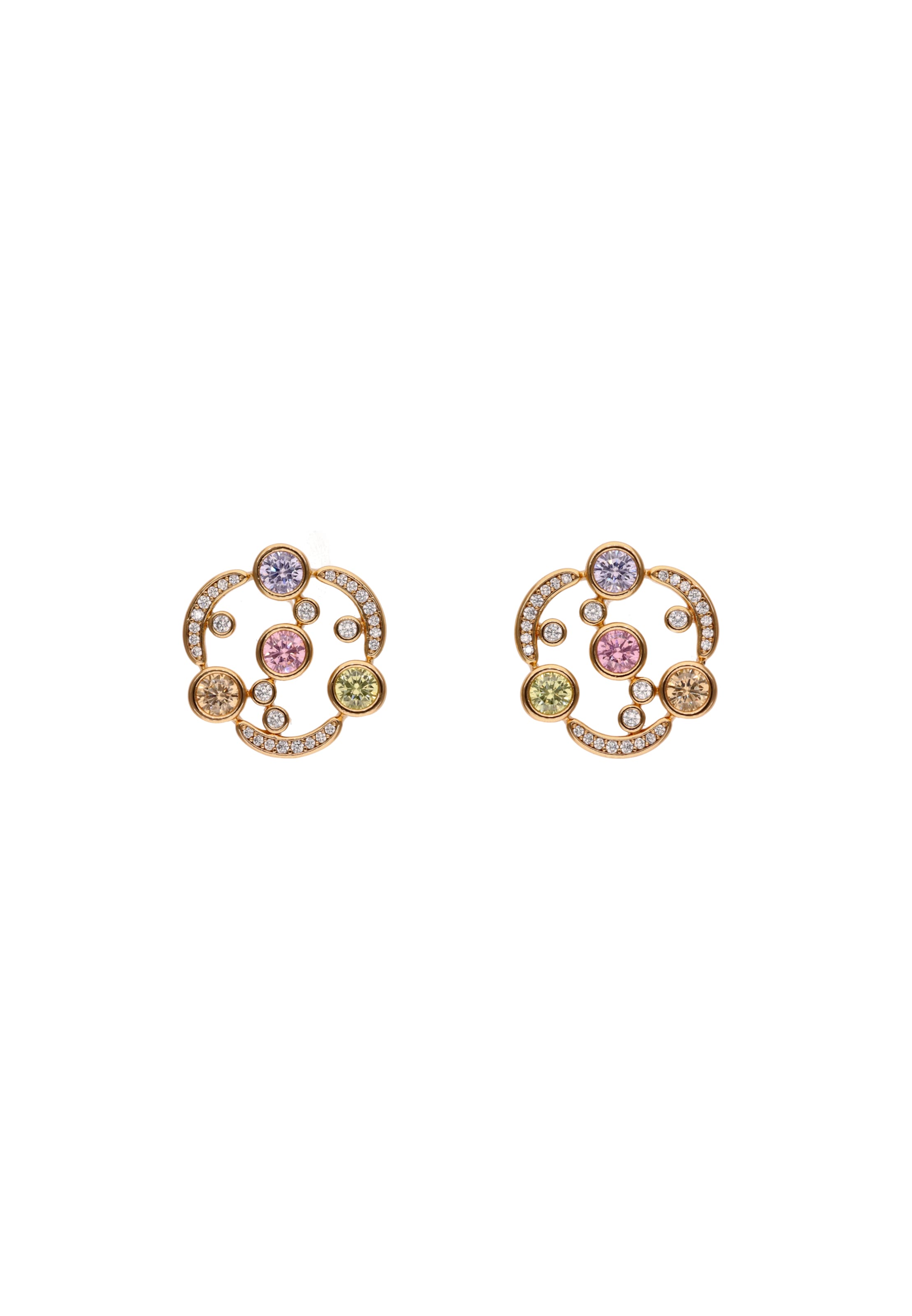 faina Earrings in Gold: front
