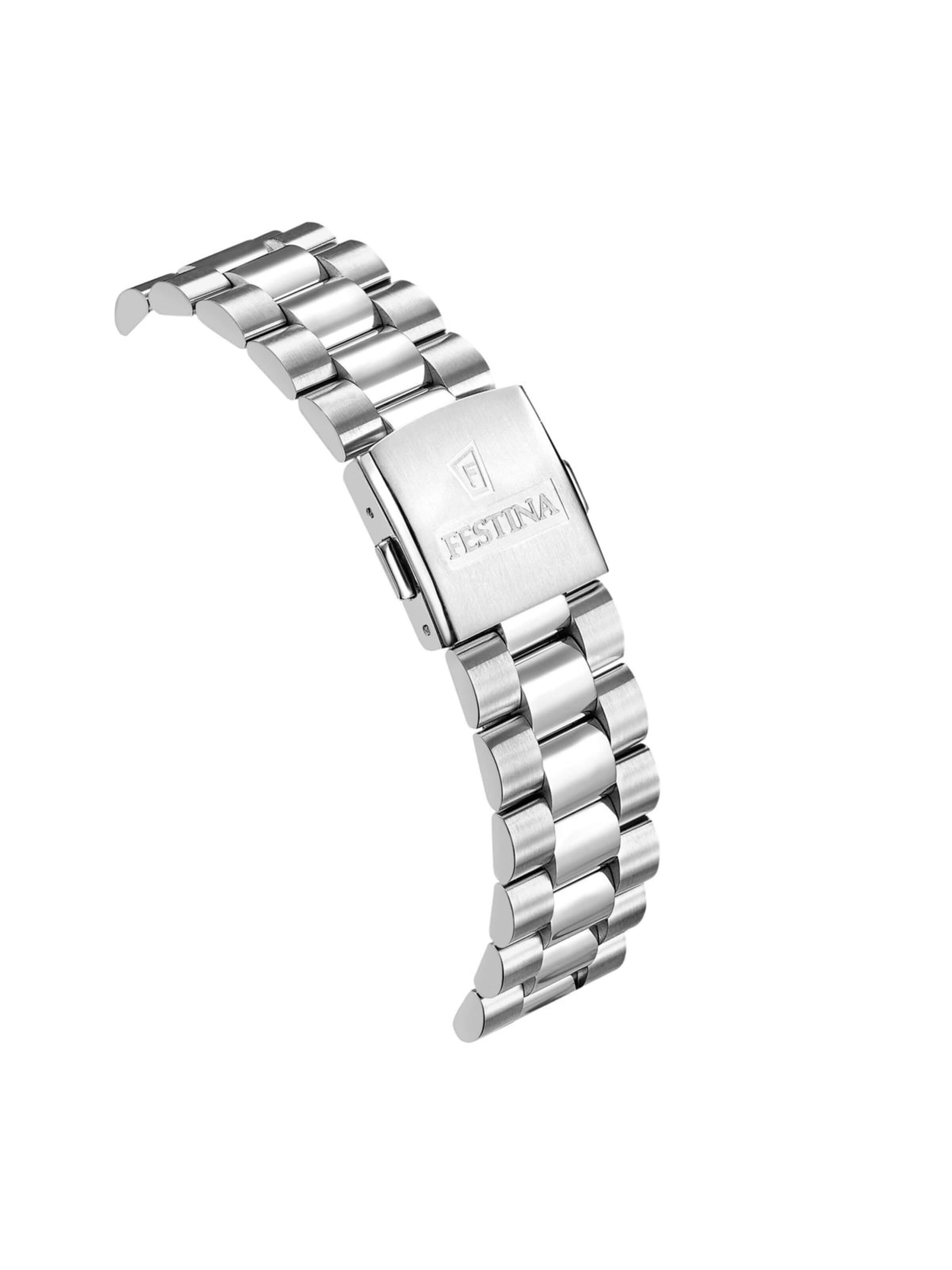 FESTINA Analoog horloge 'Date watch Classic Steel Swiss Made' in Zwart