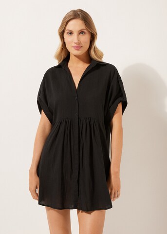 CALZEDONIA Beach Dress in Black: front