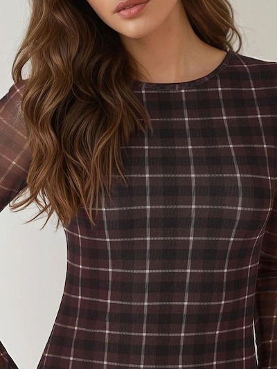 Hiccup Vestido em mocha / preto / branco, Vista do artigo