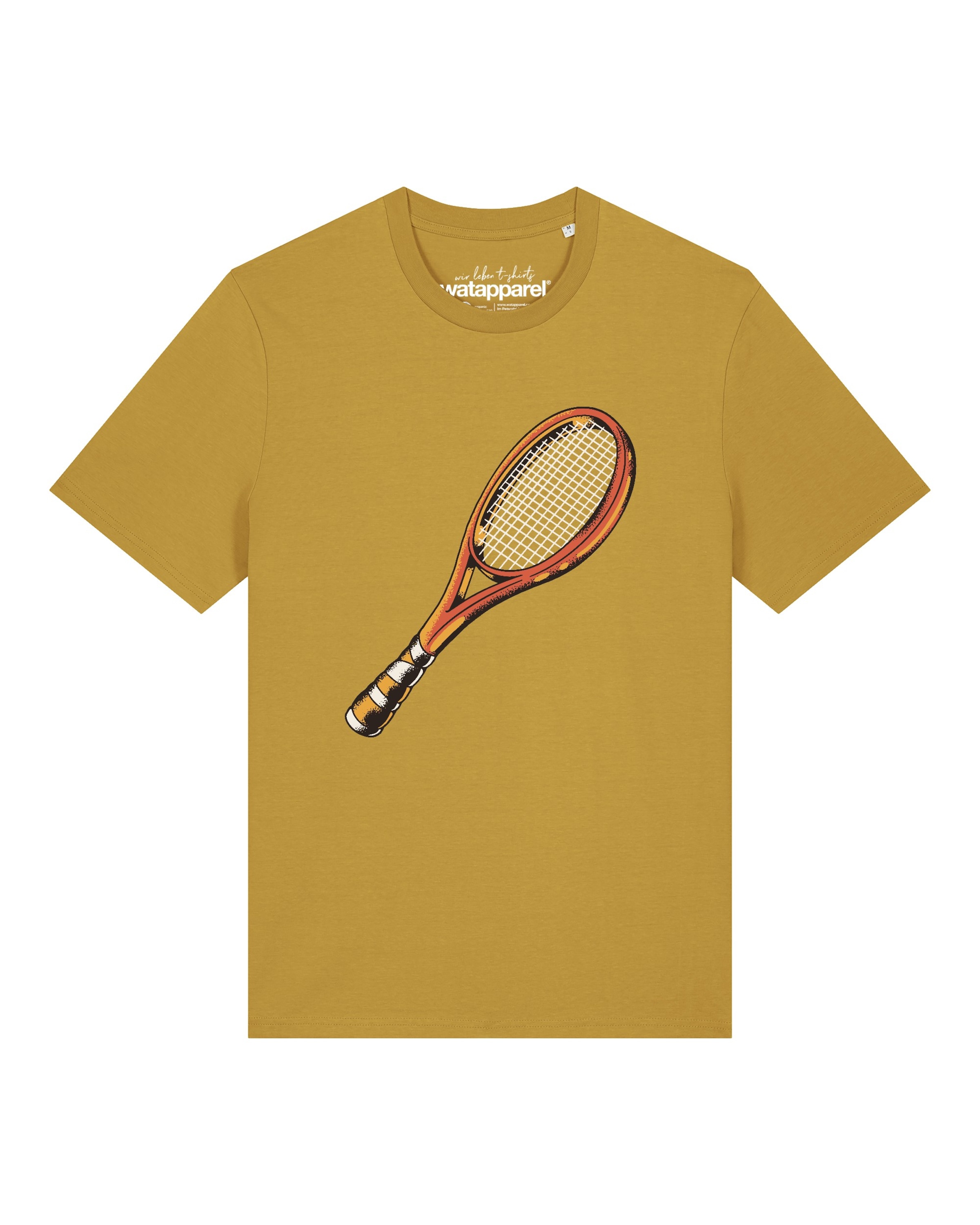 Watapparel Shirt 'Tennisschläger' in Yellow: front