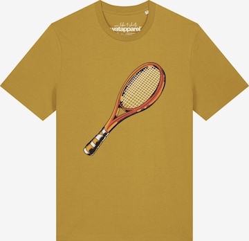 T-Shirt 'Tennisschläger' Watapparel en jaune : devant